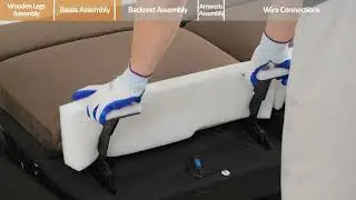 Диван-реклайнер MCombo Zero Wall Hugger с электроприводом и откидным столиком, модель ST258M3 &mdash; в...