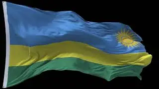 🚩Rwanda Flag Waving | GREEN SCREEN & CHROMA MATTE🚩