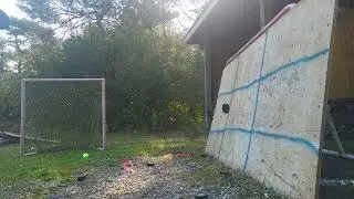 slow motion hockey shots (with slap shots) sound