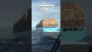 Ships At North Sea 🛳️ #scary #scarynature #ships #shorts