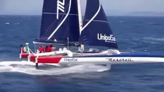 Maserati Multi70 And Giovanni Soldini In Action On The New Trimaran