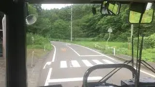越後交通バス 前面展望 車窓 出雲崎駅前→長岡駅前/ 長岡〜日赤〜出雲崎線 出雲崎駅前1755発(長岡駅前行)