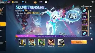 NEW EVENT SQUAD TREASURE EVENT FREE FIRE| INVITE SQUAD TREASURE| GLOOWALL SKIN KAISE MILEGA GLOOWALL