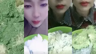Her ice eating asmr/ ice mukbang/ shaved ice/ matcha powder with ice/#iceeating #ice #iceeatingasmr