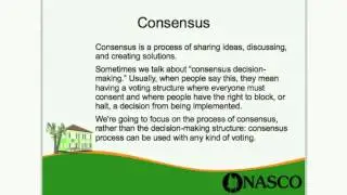 Consensus in Cooperatives - 1 of 2