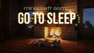 Minecraft Christmas Fireplace ASMR 💤 Cozy Night for Sleep