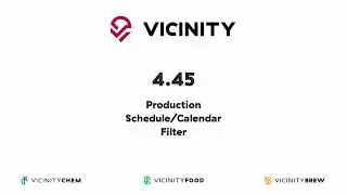 Release 4.45 Production Schedule Calendar Filter