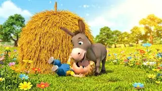 Shy Donkey Hid Behind the Haystack | Nursery Rhymes for Kids & Baby Songs