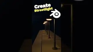 CREATE STREET LIGHT IN BLENDER IN 50 SEC #blender3ddesign #streetlights #youtubeshorts  #3ddesign
