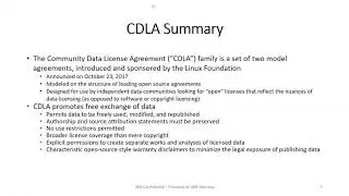 Community Data License Agreement (CDLA)
