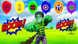 Superhero Hulk Popping Balloons