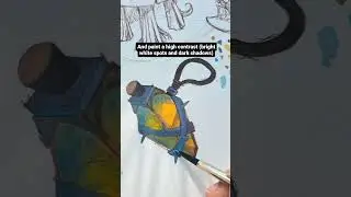 Painting reflective material with gouache (glass & metal) 🔍