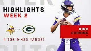 Kirk Cousins' 4 TDs & 425 Yards vs. Green Bay!