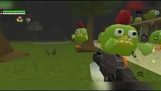chicken on helicopter vs zombie chicken gun Full HD 1080p