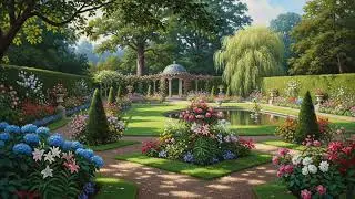 English Garden Ambience 1810s 🌹 | Relaxing Period Music