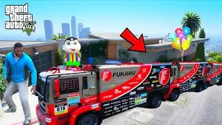 Franklin & Shinchan Build the WORLD’S LONGEST Fire Brigade for L.S.F.D! 😱🚒 | GTA 5