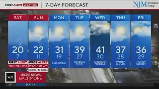 A High Wind Warning is in affect as bitter weekend cold moves through Maryland this weekend