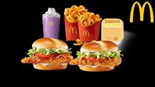 Publicité McCrispy, McCrispy Bacon, Curly Fries, Sauce Cajun, Grimace Shake McDonald's France (2025)