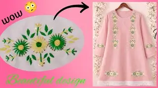 Elegant Latest Floral Embroidery  Design | Simple & Decent Look@NBHandEmbroiderystitchingtutor