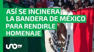 ¿Cuándo y por qué se incinera la bandera de México?