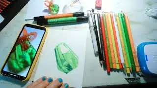 Color Pencil Ring Pop Drawing Tutorial