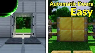 Simple Automatic Doors for Early Game (Java & Bedrock) | Minecraft Redstone Engineering Tutorial