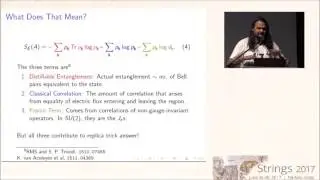 Strings 2017 - Gong Sessions - Ronak Soni - Entanglement in Gauge theories