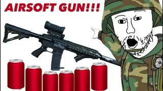 I bought an AIRSOFT GUN for SODA CANS!!!