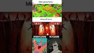Minecraft Farms be Like..😂 #minecraft #relatable #memes #fyp #gaming #funny #shorts #dream