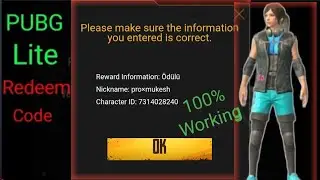 Pubg Lite Redeem Code Today || Pubg Mobile Lite Redeem Code For Free Outfit || 😱😱😱