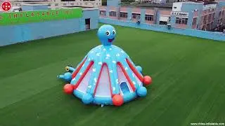 Maison de rebond gonflable pieuvre g&eacute;ante sautant ch&acirc;teau aire de jeux pour enfants T2-2471