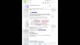 Offer letter from TCS 😊