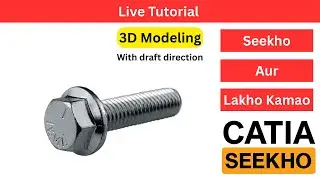 Catia tutorial of flange bolt