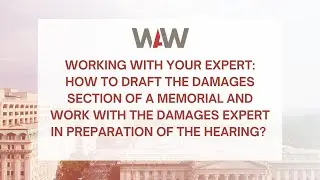 Draft - Working With Your Quantum Expert: How to Draft the Damages Section of a Memorial...