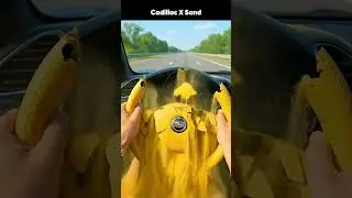 We built a YELLOW SAND Cadillac steering wheel! 😱 Will it crumble or drive? #Cadillac #Sand #POV