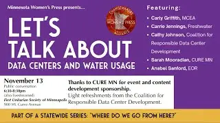 MN Women&rsquo;s Press Free Forum: Data Centers & Water Usage