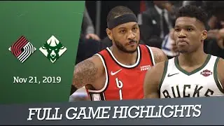 Portland Trail Blazers vs Milwaukee Bucks - Full Game Highlights | Nov 21, 2019 | NBA 2019-20