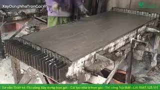 Cách sản xuất thanh hàng rào bê tông đúc sẵn đơn giản Minh Thiện - xin phép AE Quay chép lại