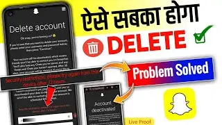 🤩[FIXED] 72 hours problem snapchat | snapchat security restriction delete account |