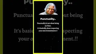 Punctuality 💯 // APJ Abdul Kalam motivational quotes 🔥 // #shorts