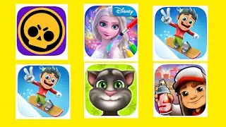 Talking Tom , Subway surfers , frenzy , brawl stars , catcher , plant  zombie