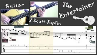 The Entertainer / Scott Joplin (Guitar) [Notation + TAB]