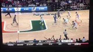 Miami Hurricanes team floor slap on defense vs. Duke
