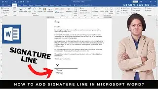 How to add signature line in Microsoft Word?