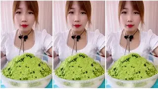 ASMR SOFT ICE EATING | MATCHA ICE EATING | RELAX VIDEO