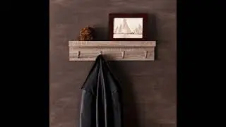 Southern Enterprises Argo Gray Wall Mount Shelf with Hooks - The Classy Home