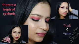 PINK & VIOLET EYESHADOW LOOK | PINTEREST INSPIRED | AESTHETIC MUSIC IN THE BACKGROUND