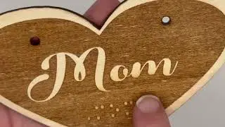Braille Heart Plaque - Mom, By Blind in Mind