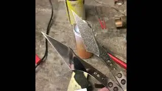 Polished and stonewashed blade finish | Knife Making #shorts