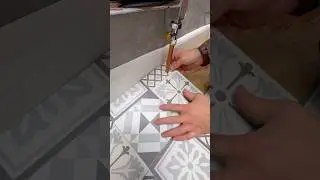 How To Cut Vinyl Tiles Around Pipes No Measuring required #diy